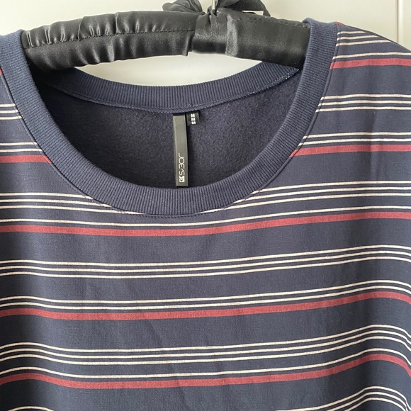 JOE'S Striped Relax Wide Neck Sweatshirt M - Picture 3 of 8